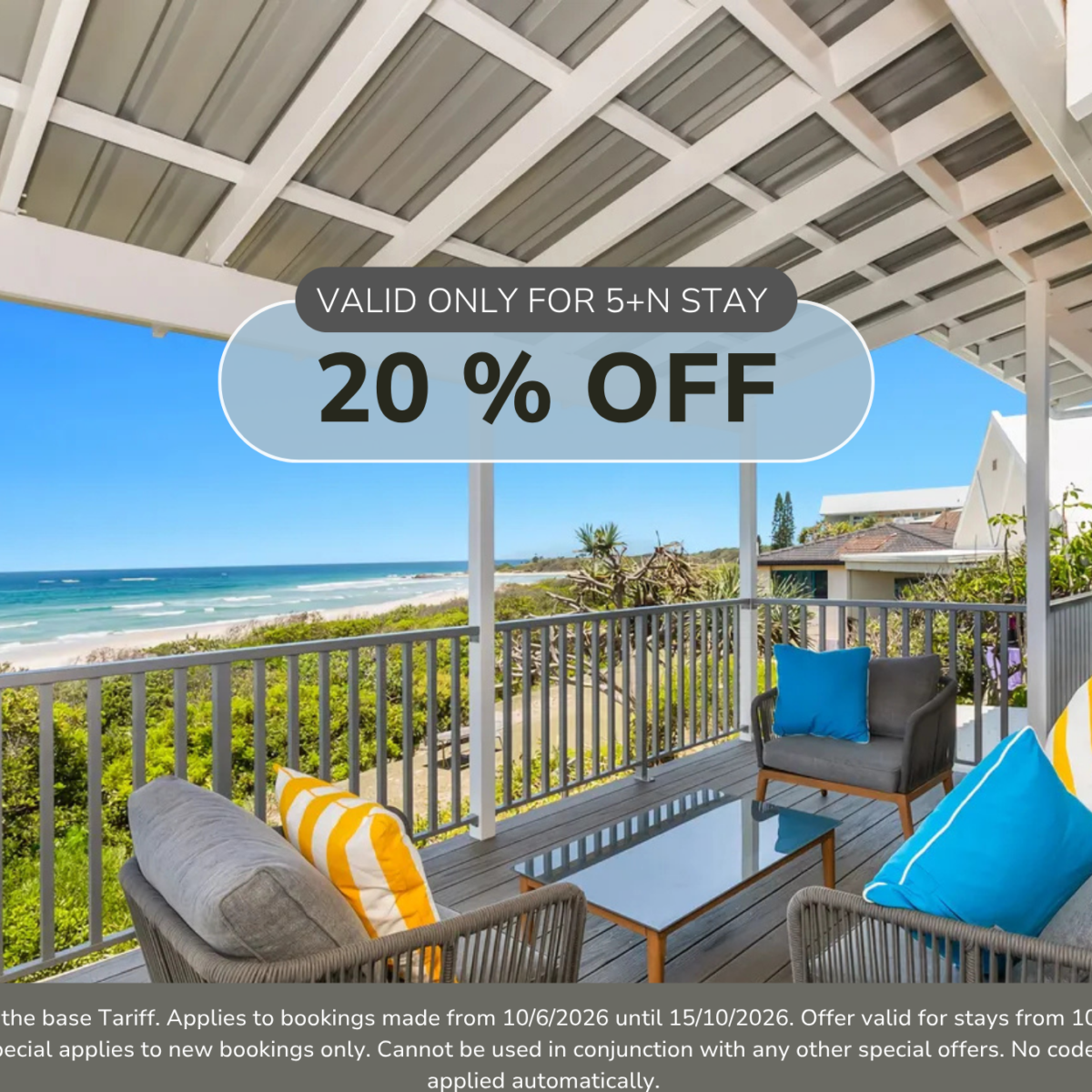 20% off bookings 5+nights! for Sandpiper Beachfront House – Hastings Point!*