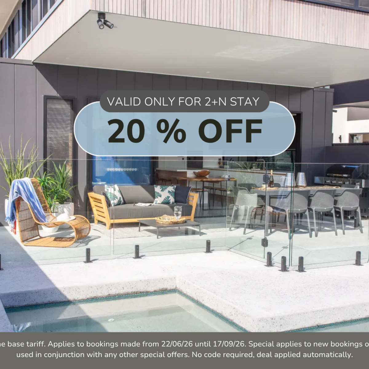 20% off bookings 5+nights! for Breeze @ Salt – Beachside, Heated Pool, Wheelchair Access!*