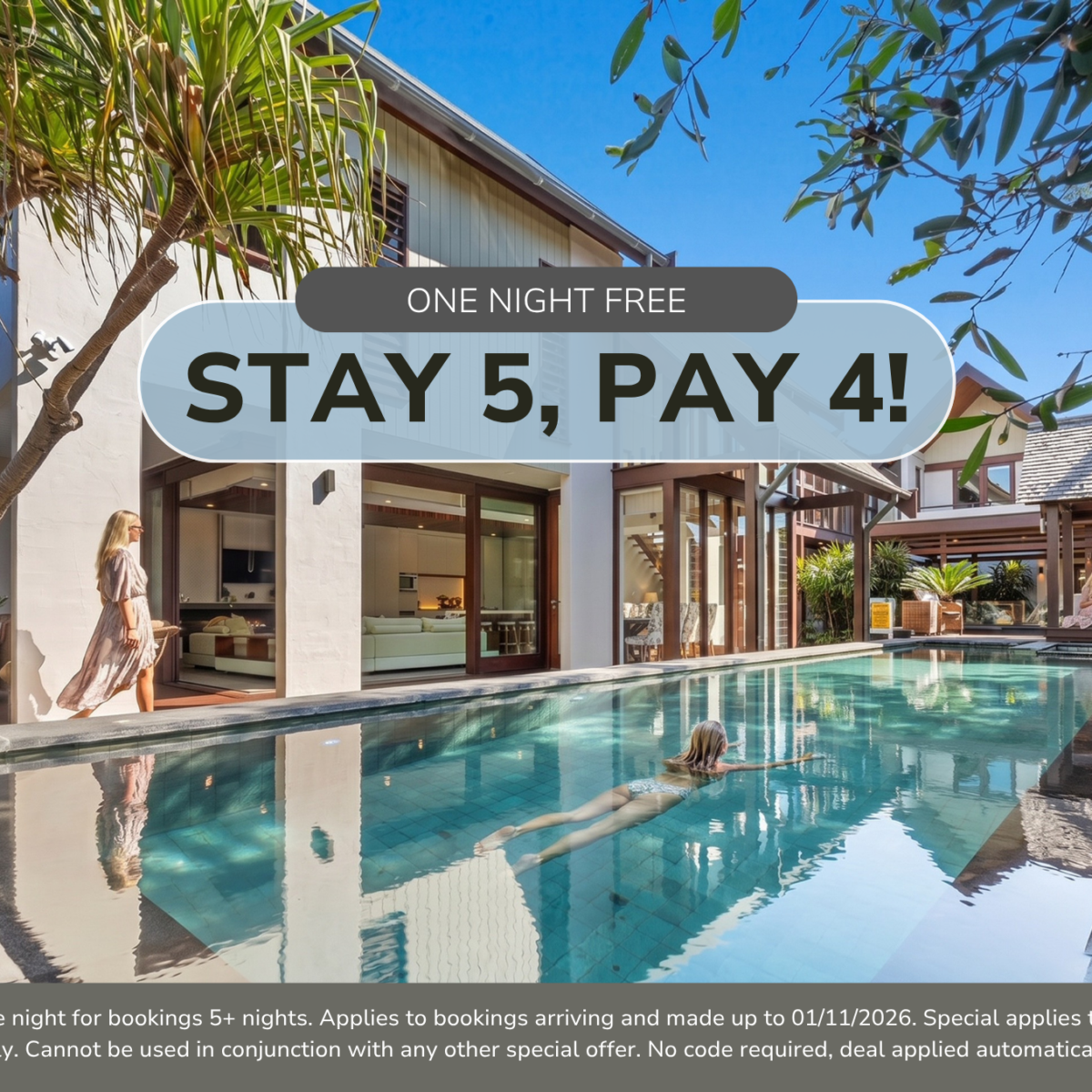 Stay 5 Pay 4 for Kingscliff Balinese Beachfront Retreat!*